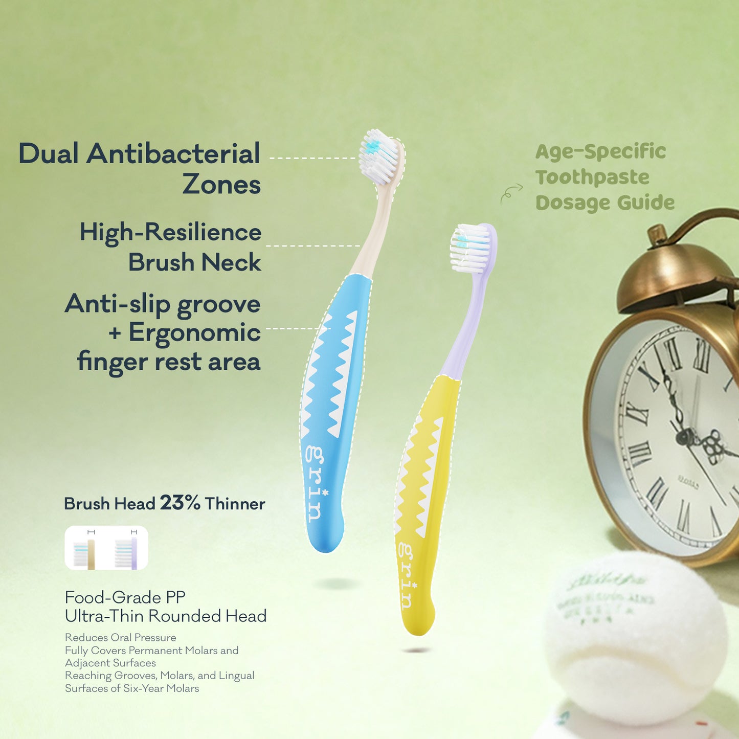 PRE-ORDER Grin Kids Power Smile Toothbrush 5-7 Years