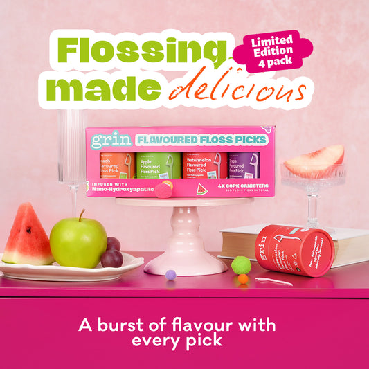 Grin Ultra Smooth N-HA Infused Floss Picks Bundle