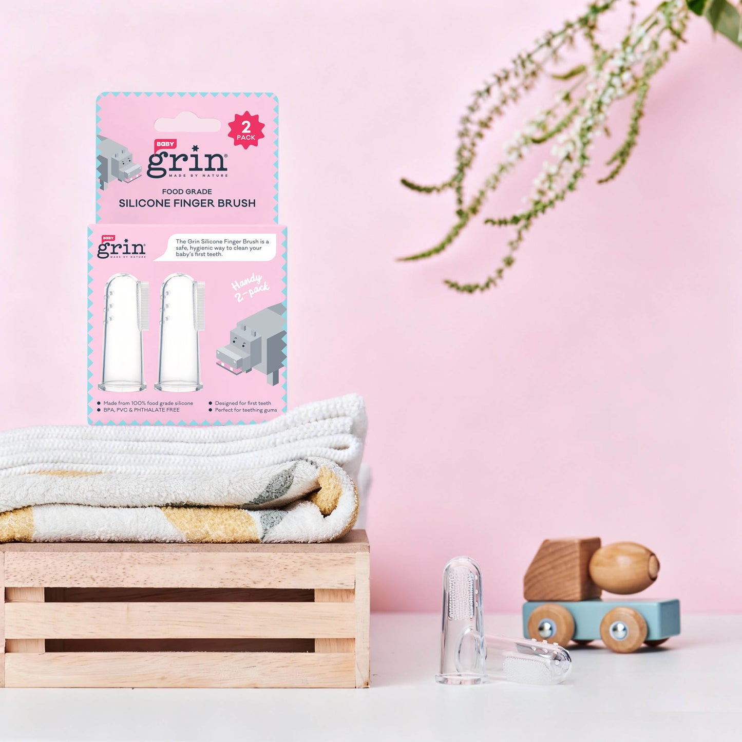 Baby Silicone Finger Brush 2pk