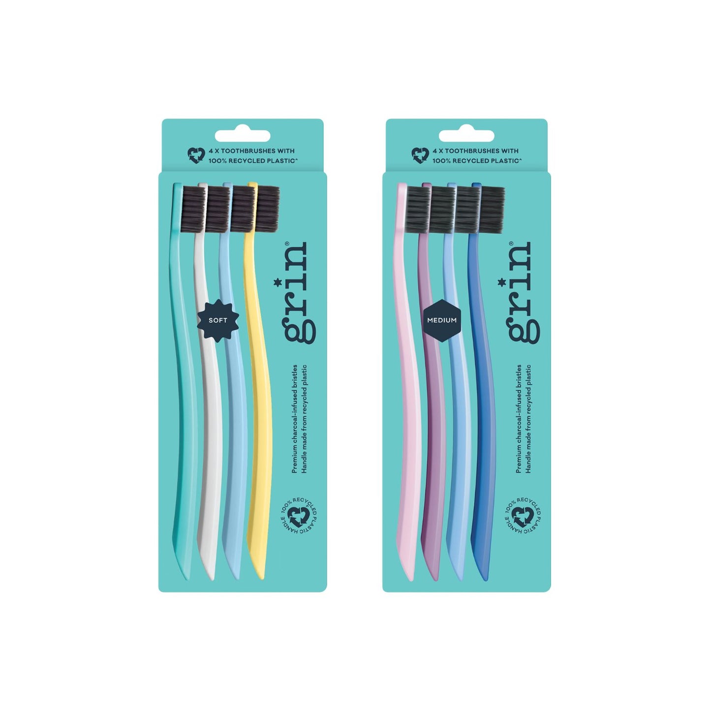 Grin Summer Beach and Purple Toothbrush Bundle