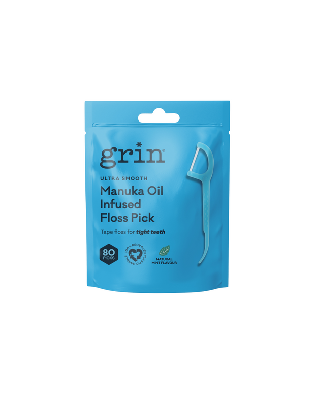 Grin Ultra Smooth Floss Picks 80pk Bag Bundle x8