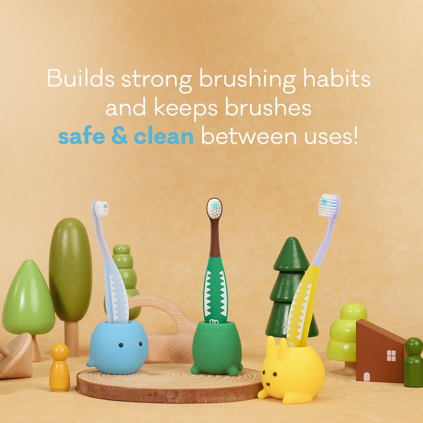 PRE-ORDER Grin Kids Silicone Toothbrush Holder