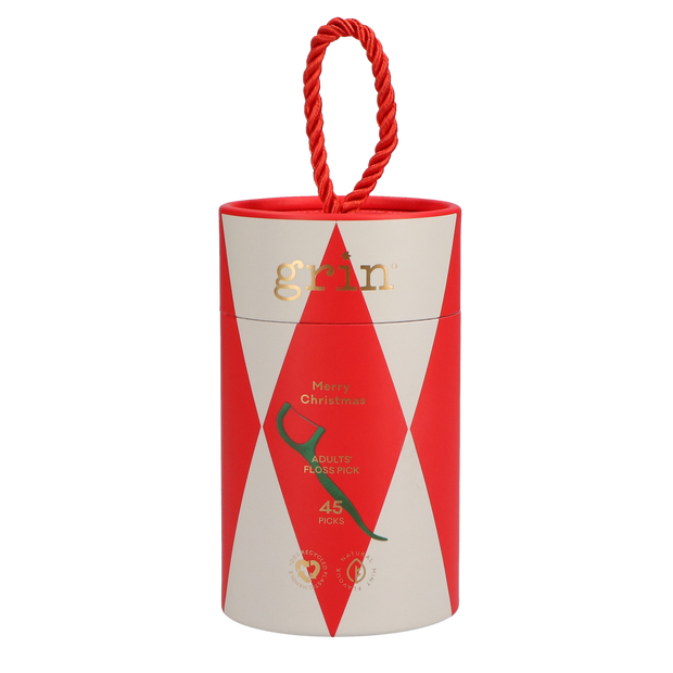 *Limited Edition* Adults Xmas Red 100% Recycled Dental Flossers 45pk