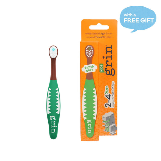 Grin Kids Brush Buddy Toothbrush for 2-4 Years