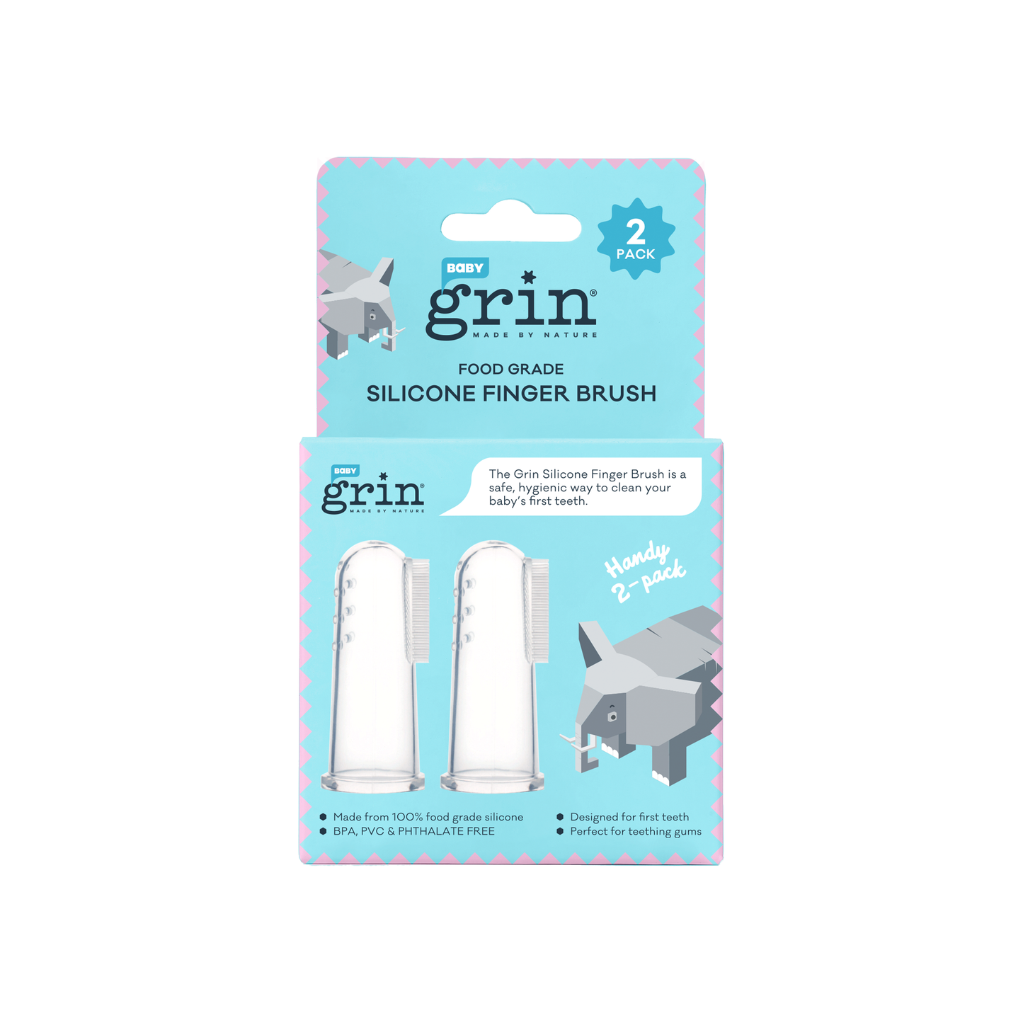 Baby Silicone Finger Brush 2pk