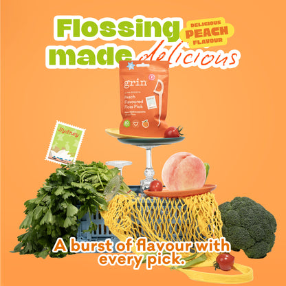 Ultra Smooth N-HA Infused Floss Picks 80pk Peach