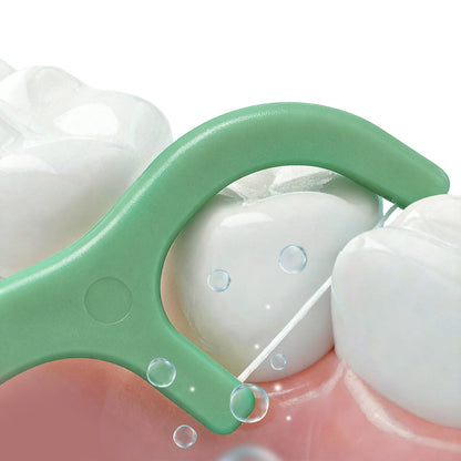 Grin Kids Mini Mouths Floss Picks Croc 30pk Strawberry Flavour