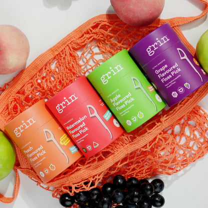 Grin Ultra Smooth N-HA Infused Floss Picks Bundle