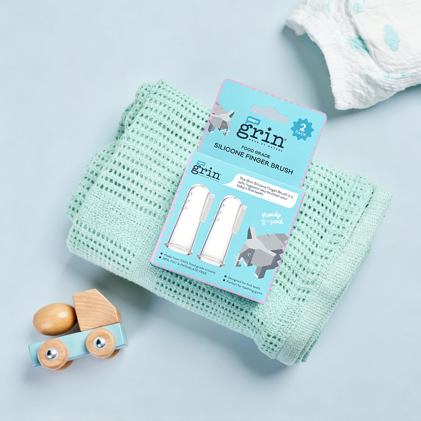 Baby Silicone Finger Brush 2pk