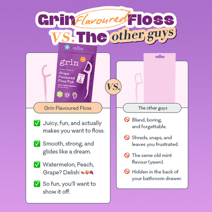 Ultra Smooth N-HA Infused Floss Picks 80pk Grape
