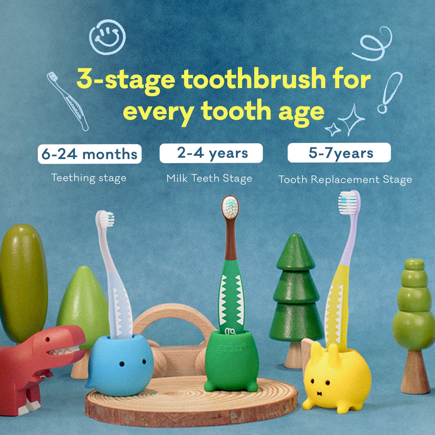 PRE-ORDER Grin Kids Milky Start Toothbrush for 6-24 Months