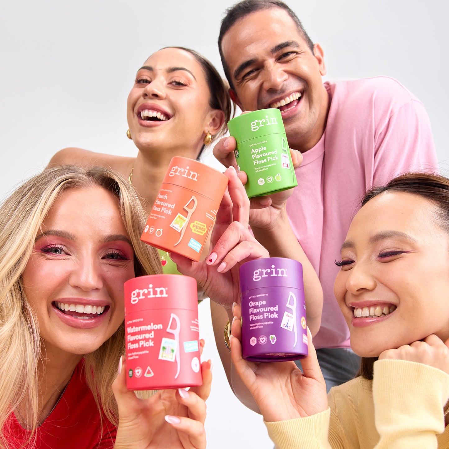 Grin Ultra Smooth N-HA Infused Floss Picks Bundle