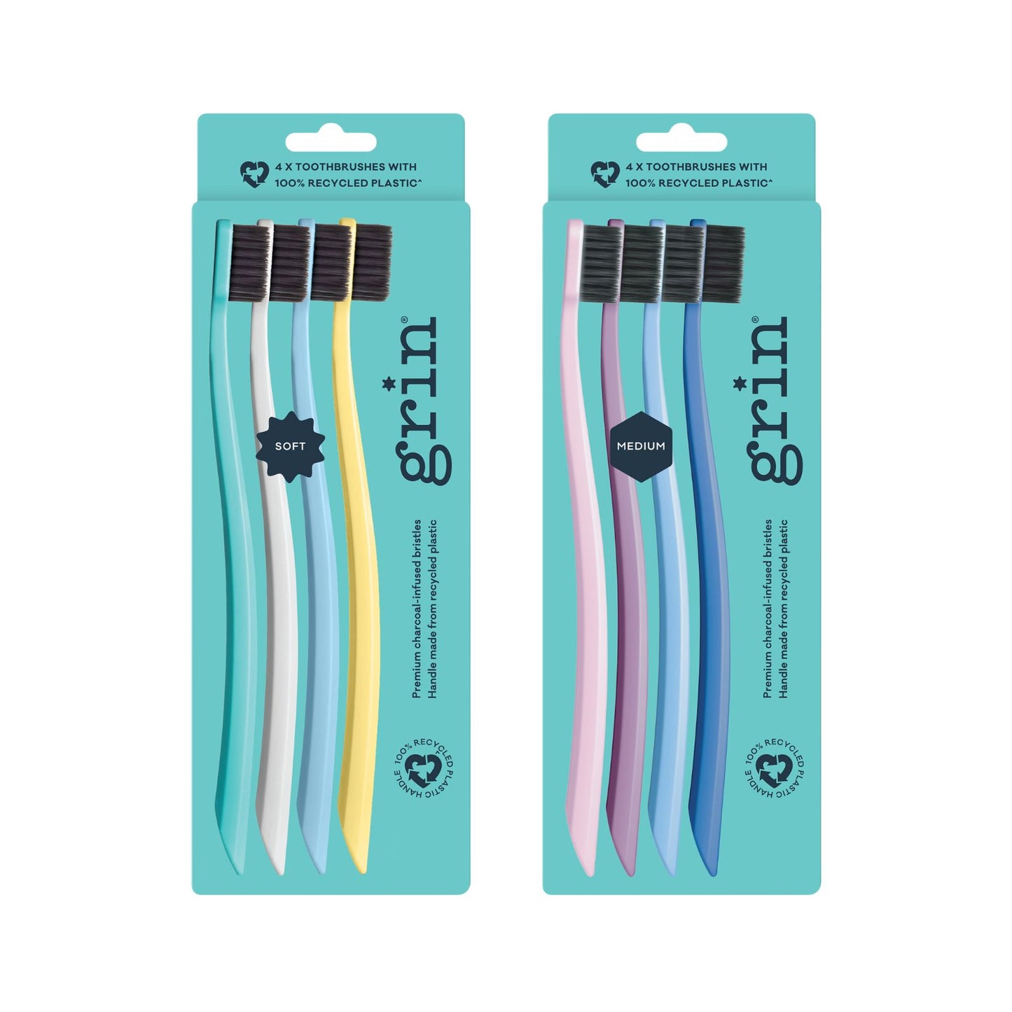 Grin Summer Beach and Purple Toothbrush Bundle