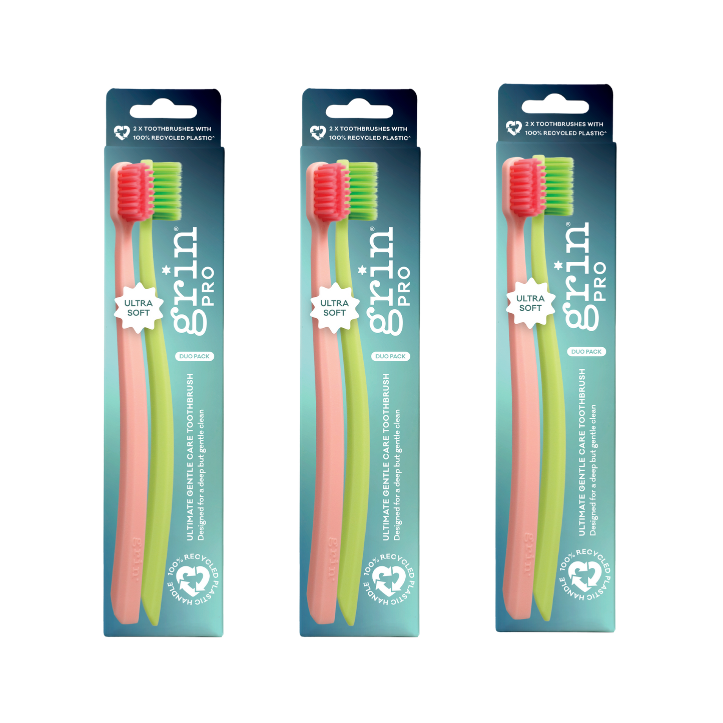 Grin Pro Ultimate Gentle Care Toothbrush Duo