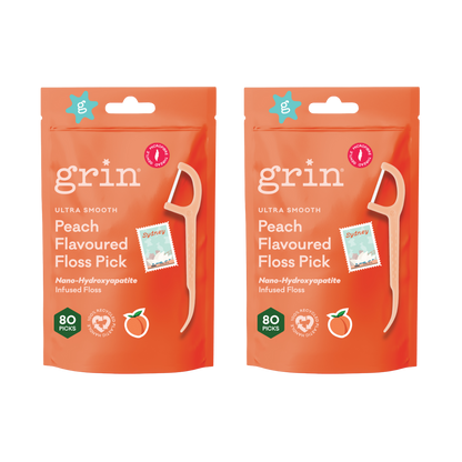 Ultra Smooth N-HA Infused Floss Picks 80pk Peach