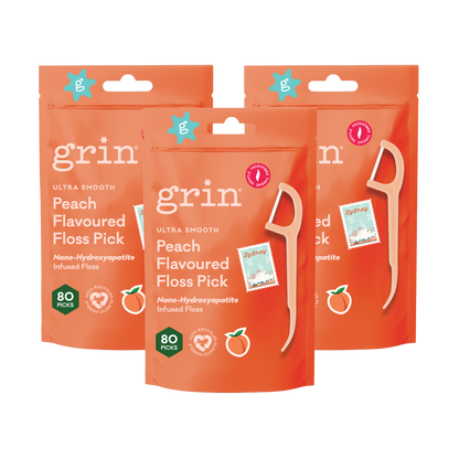 Ultra Smooth N-HA Infused Floss Picks 80pk Peach