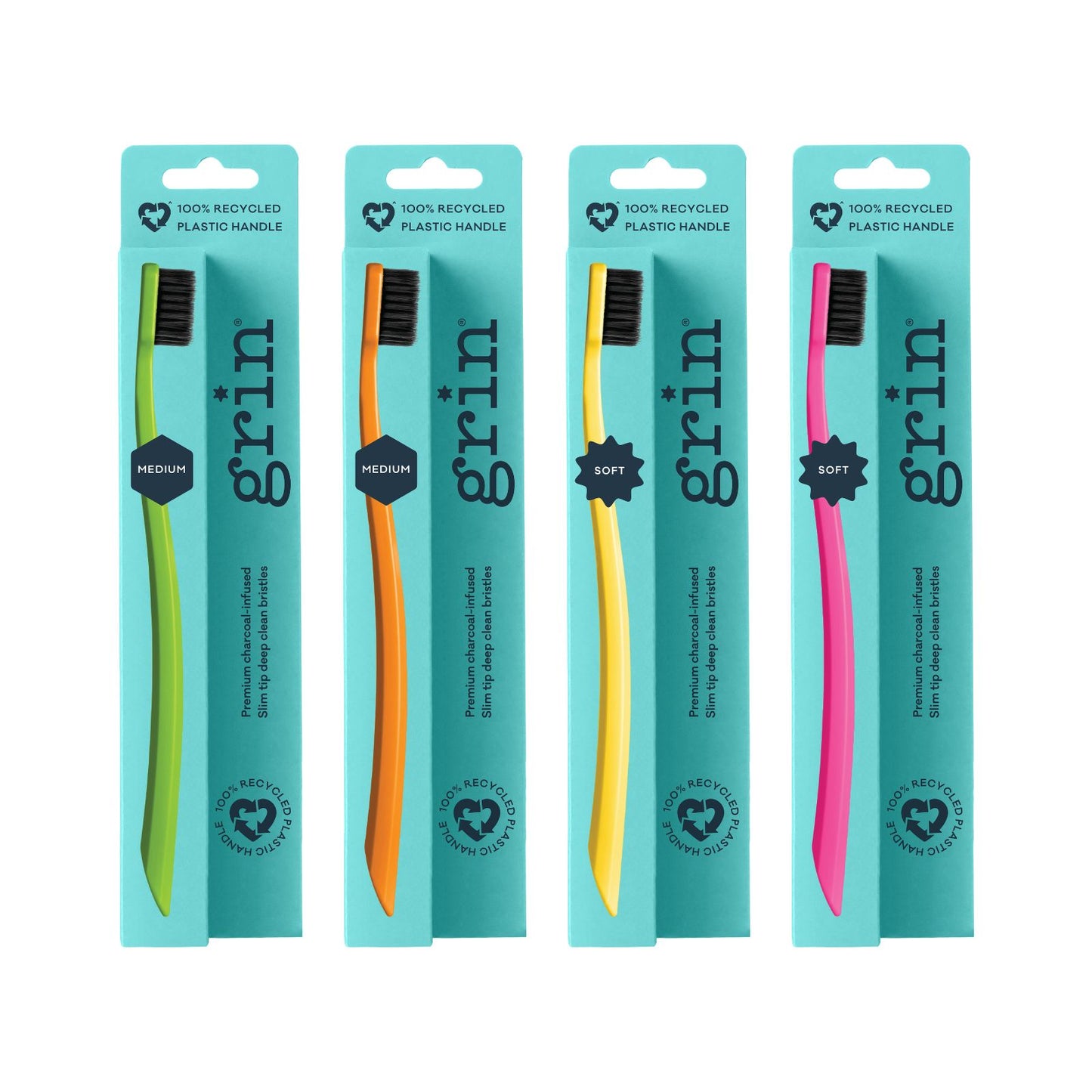 Grin 100% Recycled Toothbrush Bundle