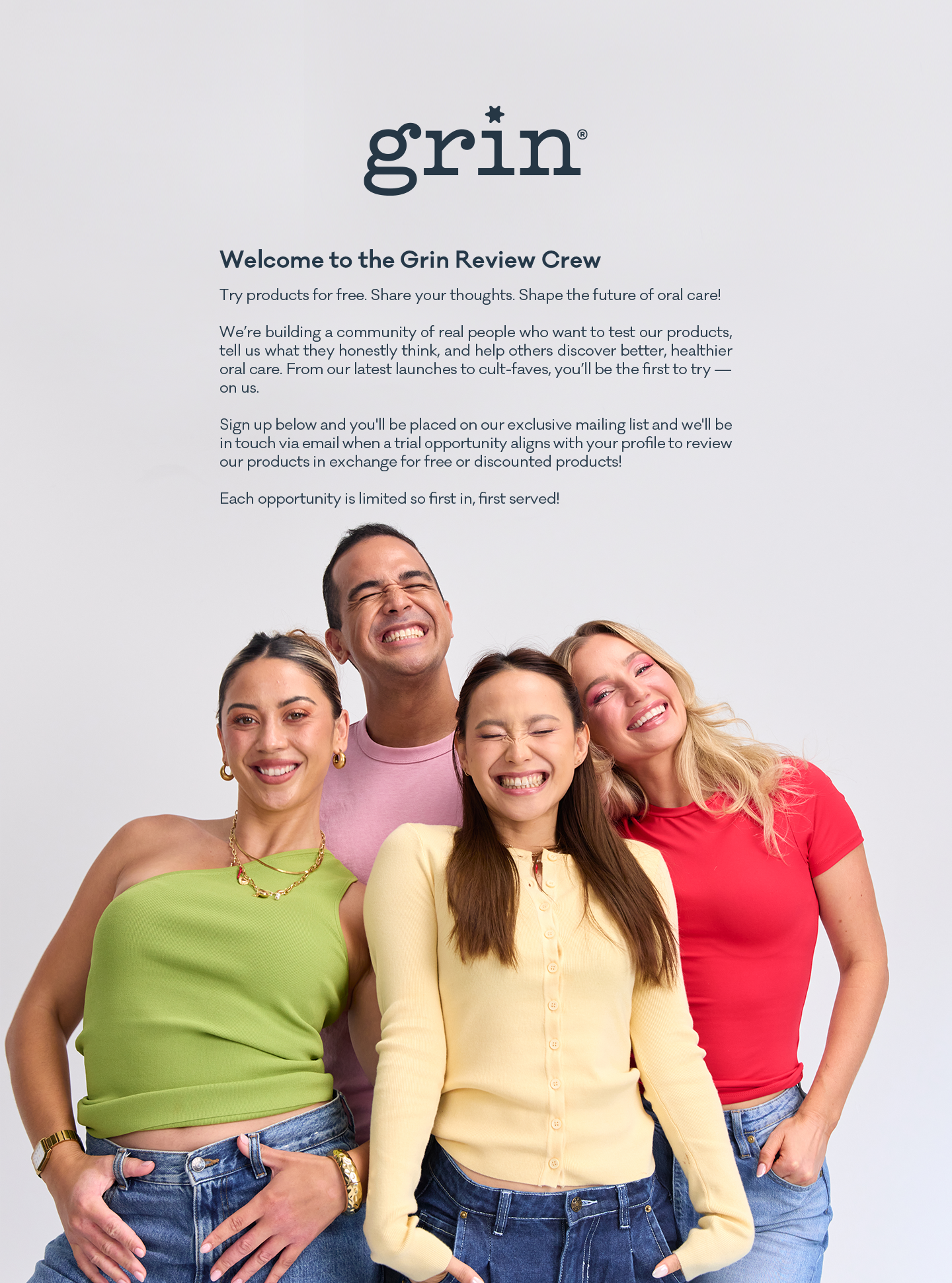 Review Program – Grin Natural Products