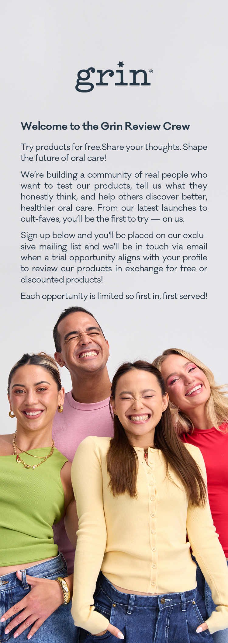 Review Program – Grin Natural Products