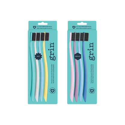 Grin Summer Beach and Purple Toothbrush Bundle