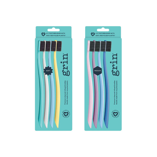 Grin Summer Beach and Purple Toothbrush Bundle