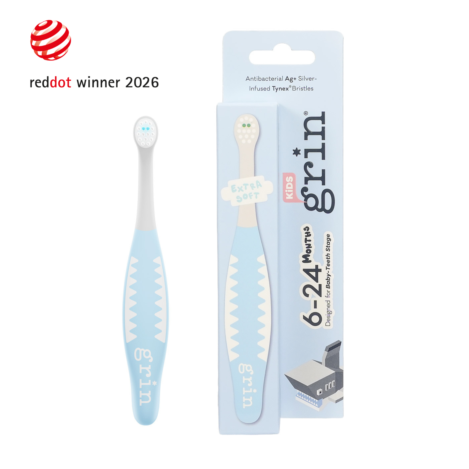Grin Kids Milky Start Toothbrush for 6-24 Months