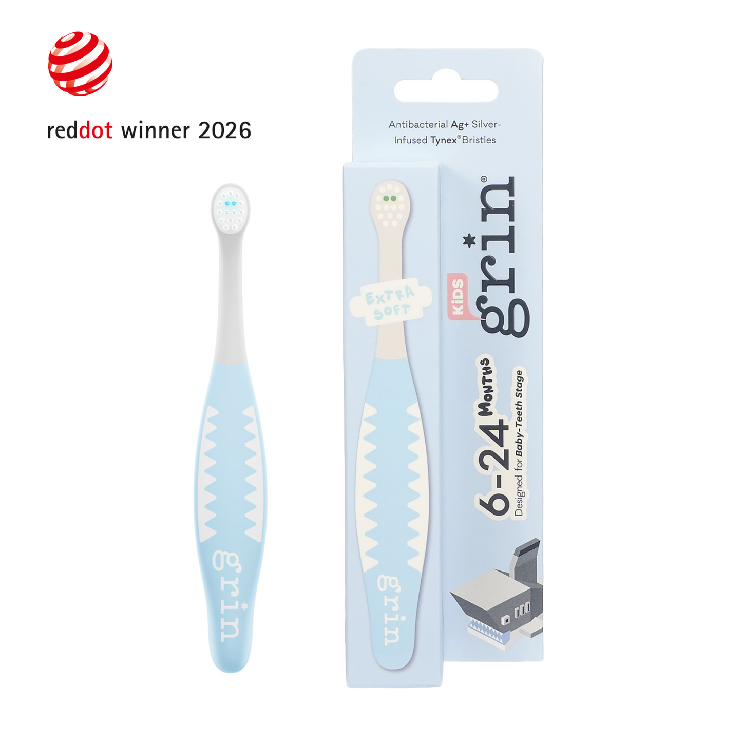 Grin Kids Milky Start Toothbrush for 6-24 Months