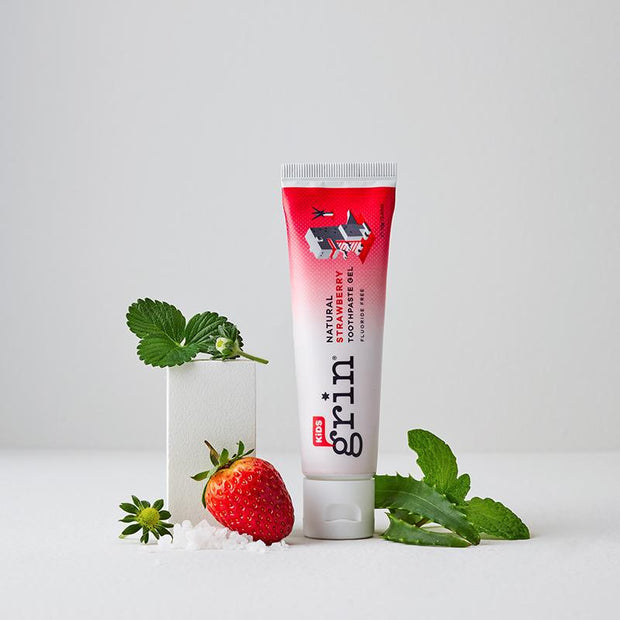 Grin Kids Natural Strawberry Toothpaste 70g - Grin Natural Products
