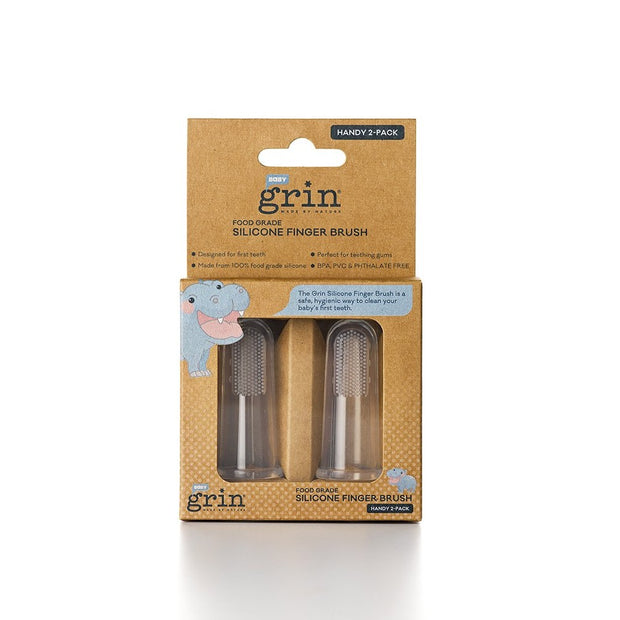 Grin Baby Silicone Finger Brush 2pk - Grin Natural Products